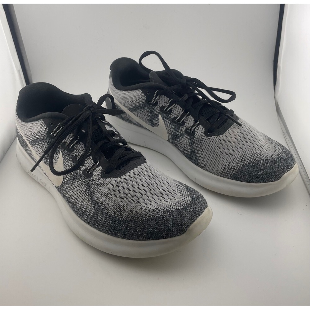 Nike Free RN 2017 Women's Running Shoes‎ Grey White Black Size 9.5 - Picture 4 of 8